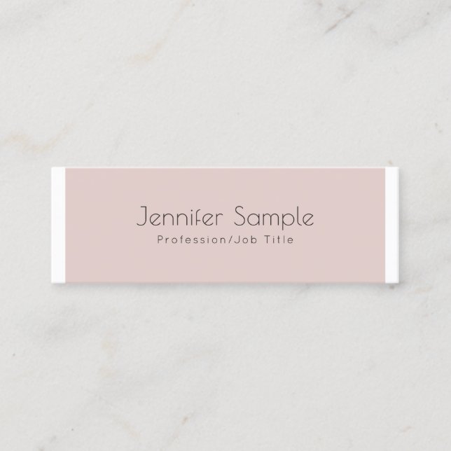 Modern Plain Creative Design Glamour Trendy Mini Business Card (Front)