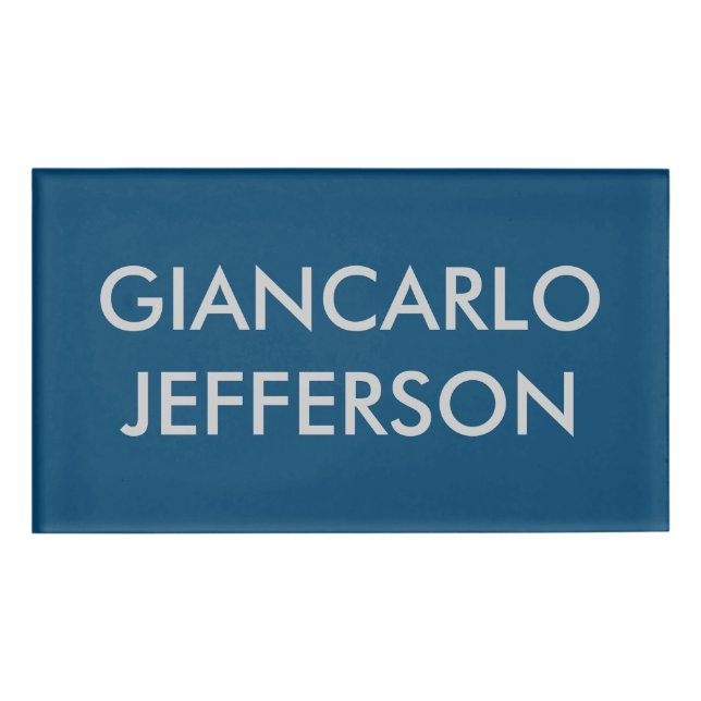 Modern Plain Custom Professional Name Position Name Tag (Front)