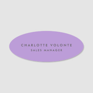 Modern Plain Custom Professional Name Position Name Tag