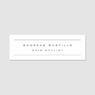 Modern Plain Custom Professional Name Position Name Tag