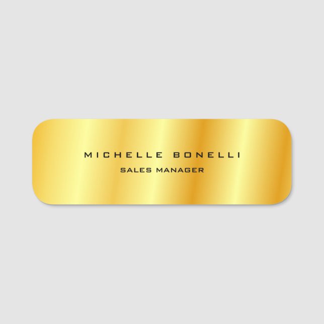 Modern Plain Custom Professional Name Position Tag (Front)