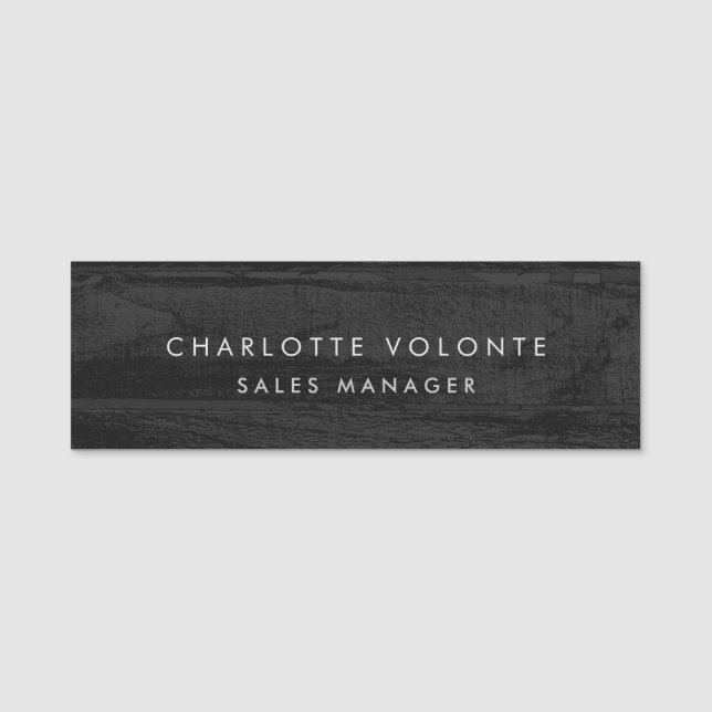 Modern Plain Custom Professional Name Position Tag (Front)