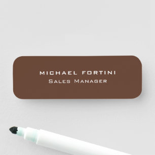 Modern Plain Custom Professional Name Position Tag
