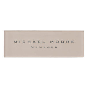 Modern Plain Custom Professional Name Position Tag
