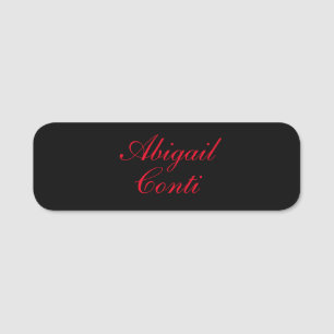 Modern Plain Custom Professional Name Position Tag