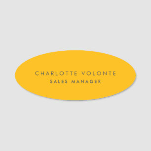 Modern Plain Custom Professional Name Position Tag