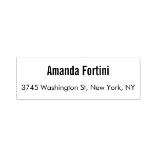 Modern Plain Elegant Minimalist Self-inking Stamp