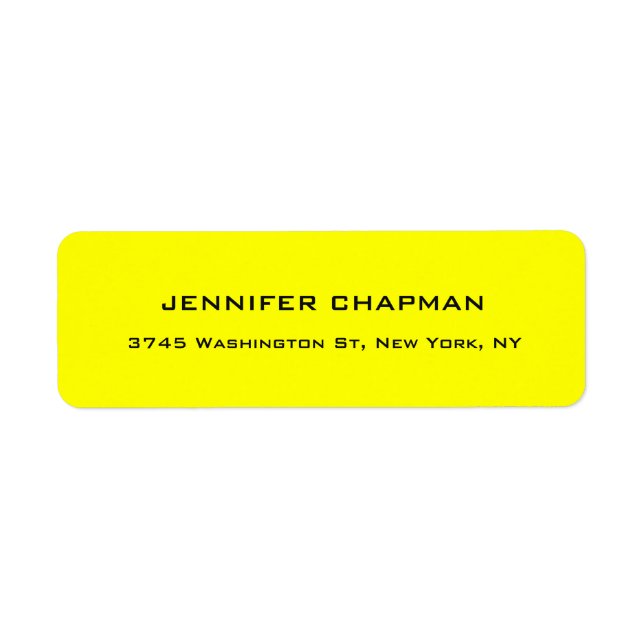 Modern Plain Elegant Professional Lemon Yellow (Front)