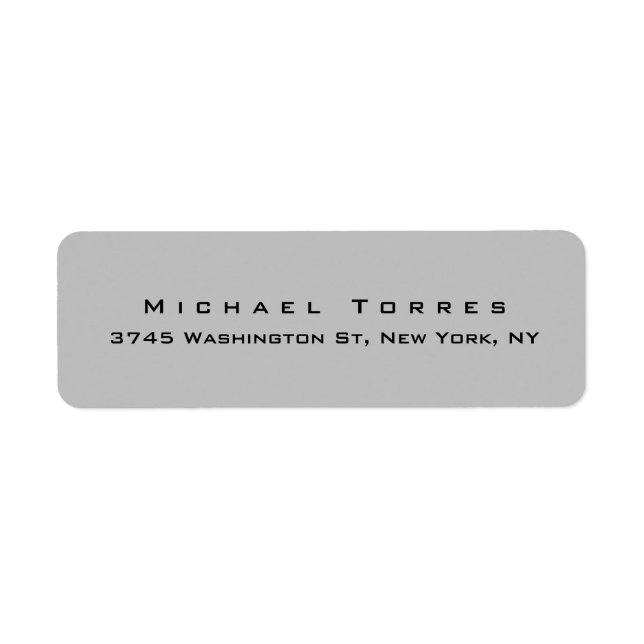 Modern Plain Elegant Trendy Silver Grey Minimalist (Front)