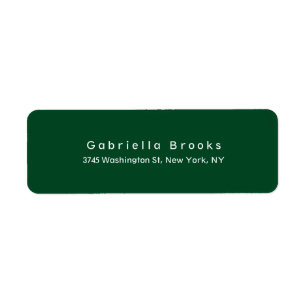 Modern Plain Elegant Unique Forest Green