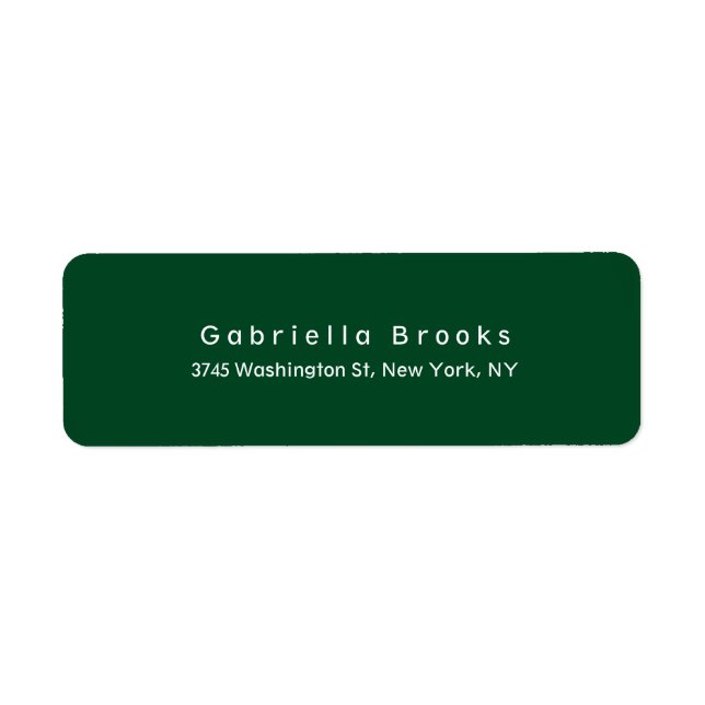 Modern Plain Elegant Unique Forest Green (Front)