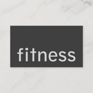 Modern Plain Grey Fitness Trainer Business Card