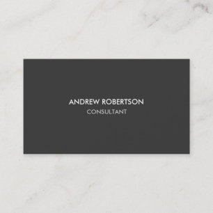 Modern Plain Grey Trendy Business Card
