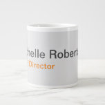 Modern Plain Minimalist Add Own Name Large Coffee Mug<br><div class="desc">Those who see it will say what a simple design and will not be able to take their eyes off this. It is a very elegant, very aesthetic and very simple perfect design. With such simplicity, you will immediately reflect what a fine personality you have and the sensitivity in your...</div>