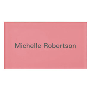 Modern Plain Minimalist Add Own Name Tag