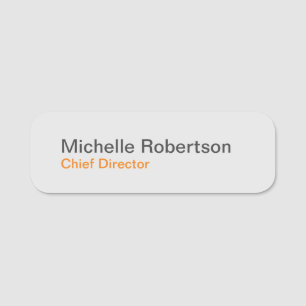 Modern Plain Minimalist Add Own Name Tag