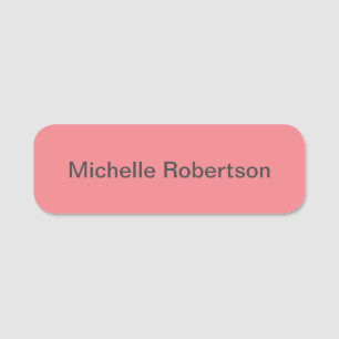 Modern Plain Minimalist Add Own Name Tag