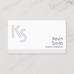 Modern Plain Plastic Surgeon Business Card
