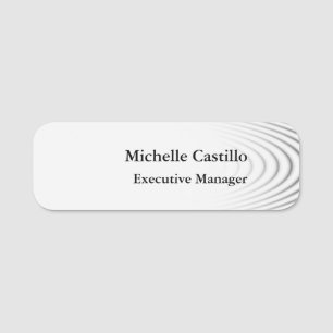 Modern Plain Professional Minimalist Name Tag