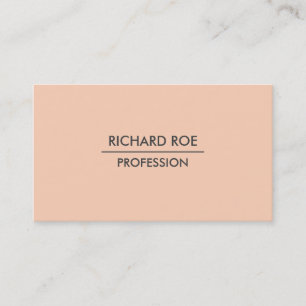 Modern Plain Professional Orange Business Cards