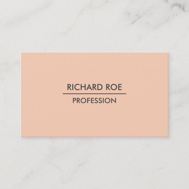 Modern Plain Professional Orange Business Cards (Front)