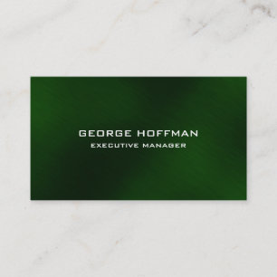 Modern Plain Simple Artistic Green Professional Business Card
