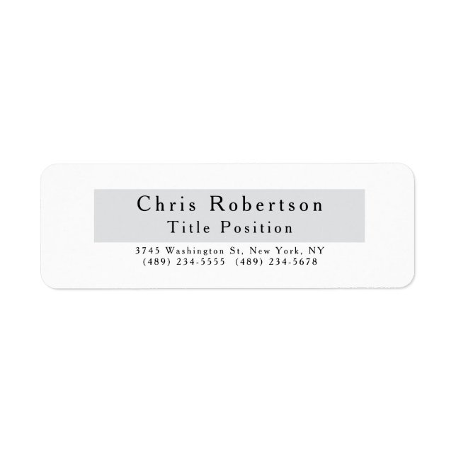 Modern Plain Simple Black Grey White Minimalist (Front)