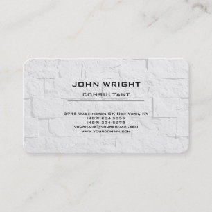 Modern Plain Simple Grey Wall Attractive Stylish Business Card