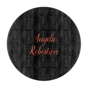 Modern plain simple minimalist add name cutting board