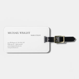 Modern Plain Simple Minimalist Luggage Tag