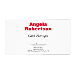 Modern plain simple minimalist red white