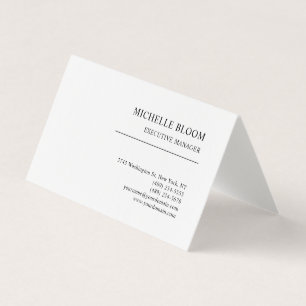 Modern Plain Simple Professional Minimalist Linen Business Card