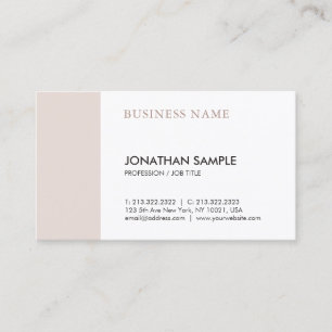 Modern Plain Sophisticated Clean Design Trendy Business Card
