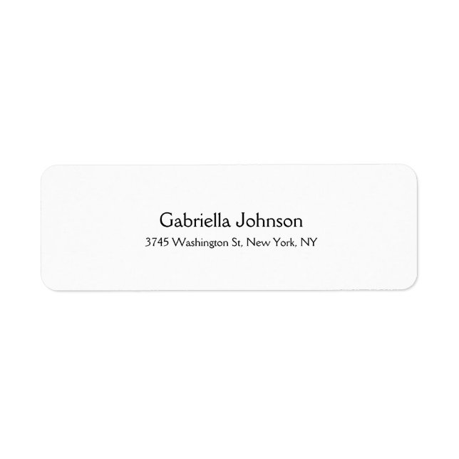 Modern Plain Stylish Professional Trendy White (Front)