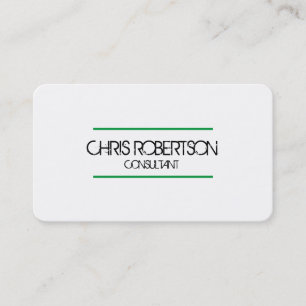 Modern Plain White Attractive Two Sided Minimalist Business Card