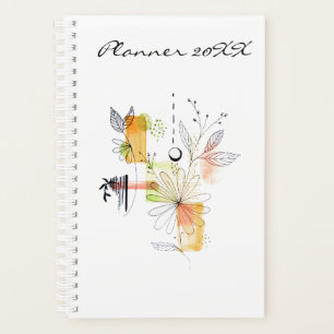 Modern Planner Yellow Art Abstract
