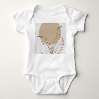 Modern plant art baby bodysuit