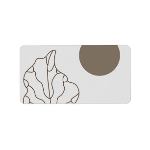 Modern plant art label