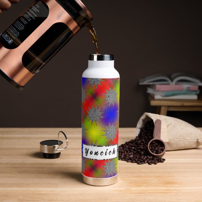 Modern Plasma by Kenneth Yoncich Water Bottle (Coffee)