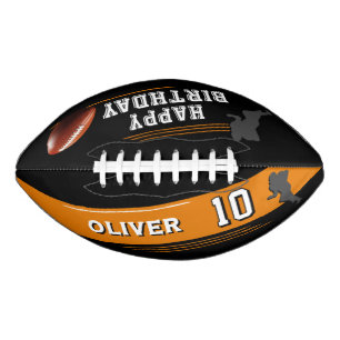 Modern Player Silhouette Happy Birthday Football