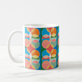 Modern playful circles design drink ware mug