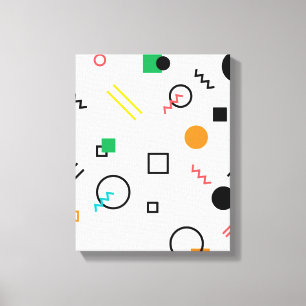 Modern, playful, cool, trendy, Memphis geometric Canvas Print