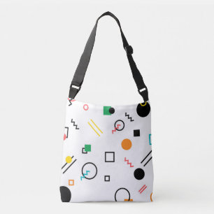 Modern, playful, cool, trendy, Memphis geometric Crossbody Bag