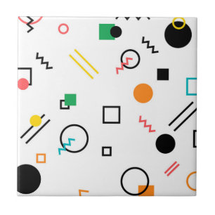 Modern, playful, cool, trendy, Memphis geometric Tile