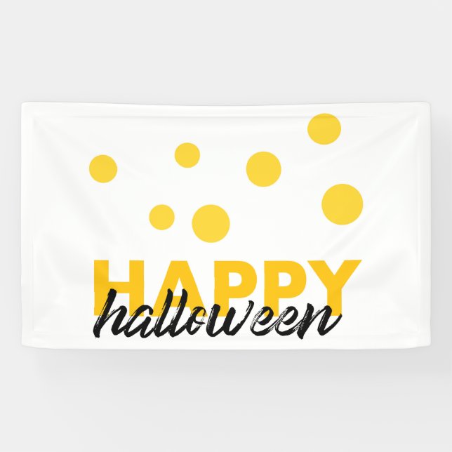 Modern, playful design of Happy Halloween Banner (Horizontal)
