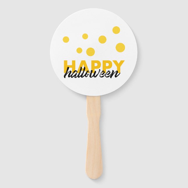 Modern, playful design of Happy Halloween Hand Fan (Front)