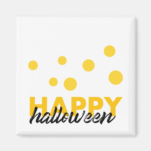 Modern, playful design of Happy Halloween Magnet (Front)