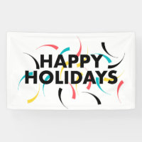 Modern, playful design of  "Happy Holidays"