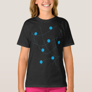 Modern, playful, fun, cute blue balls pattern T-Shirt