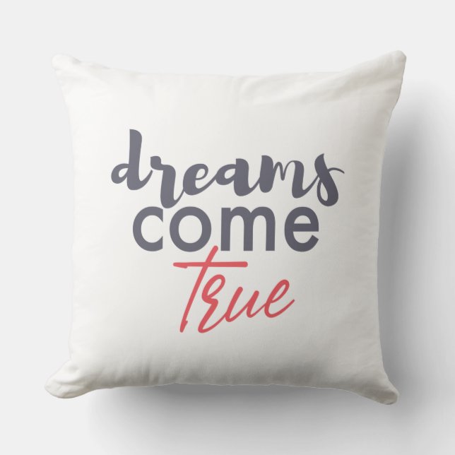 Modern playful graphic design of Dreams Come True Cushion (Front)
